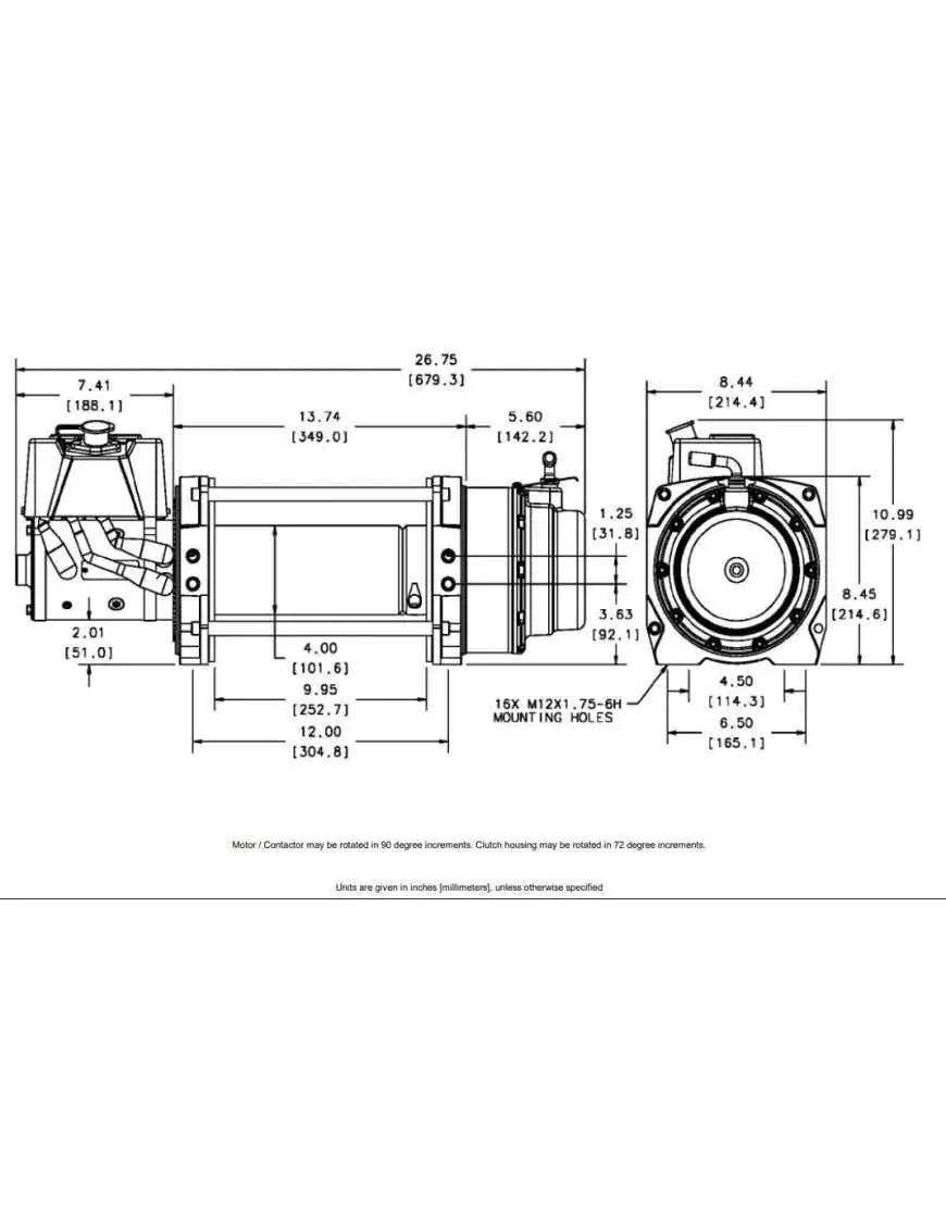 Wycigarka elektryczna - WARN Series 12 - 24 V DC (ucig: 5443 kg)