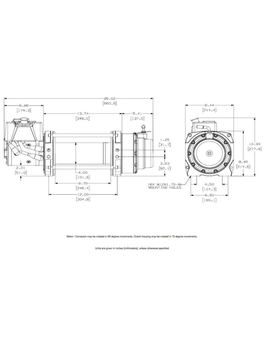 Wycigarka elektryczna - WARN Series 12-S Pro - 12V DC (ucig: 5443 kg)