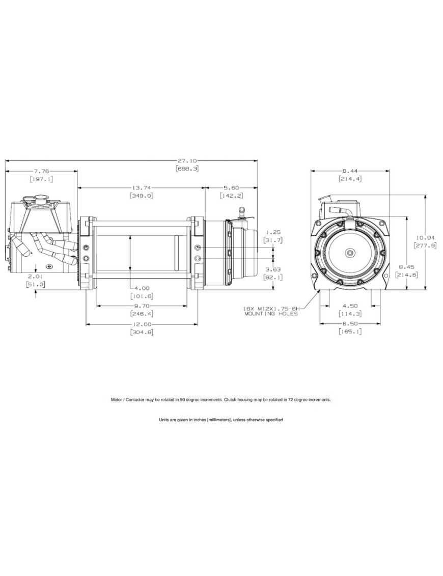 Wycigarka elektryczna - WARN Series 15-S ProMax - 12V DC (ucig: 6804 kg)