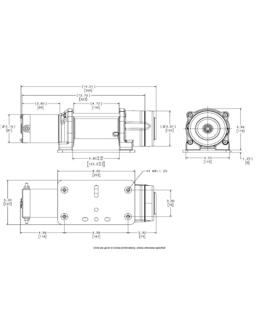 Wycigarka elektryczna - WARN DC1000 12V (ucig: 454 kg)