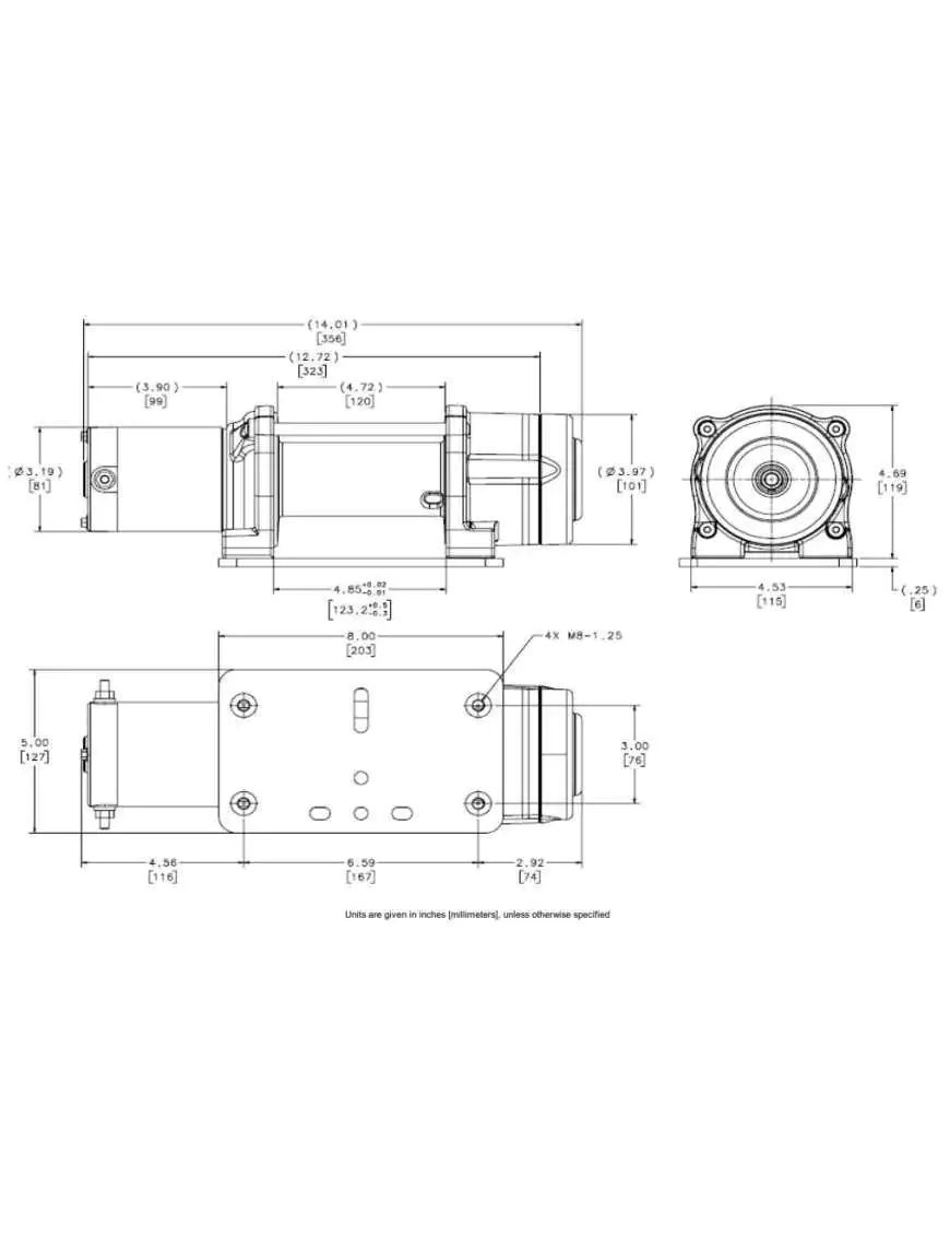 Wycigarka elektryczna - WARN DC1000 24V (ucig: 454 kg)