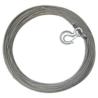 Lina stalowa z hakiem do wycigarki WARN EIPS - 9,52 mm x 45,72 m, 6849 kg