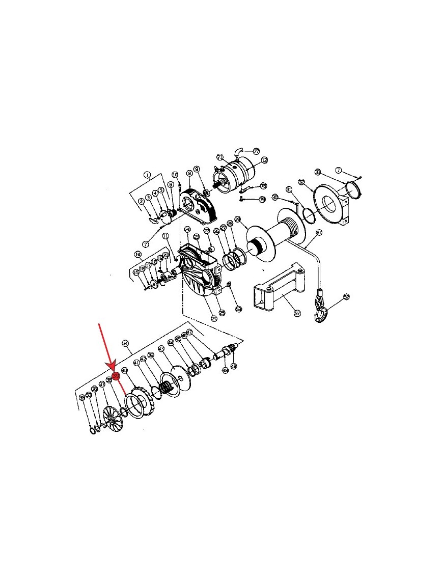 Tarcza cierna hamulca wcigarki WARN M8274
