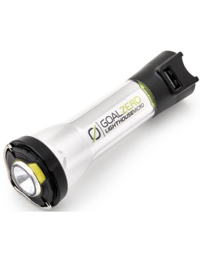 Lighthouse Micro Charge lampka z możliwością ładowania przez USB, funkcją latarki oraz power banku.