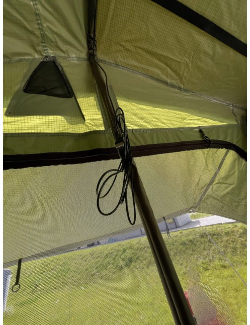 Namiot dachowy ALASKA 160 cm 4 osobowy Piaskowy