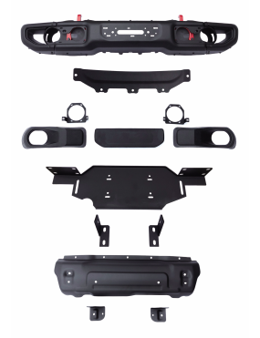 Wrangler JL JLU anniversary aluminium bumper with space for sensors winch plate and shield