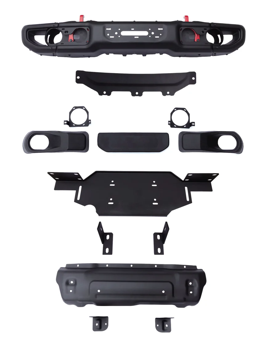 Aluminum Bumper Wrangler JL JLU Anniversary with Sensor Holes Winch Plate and Guard