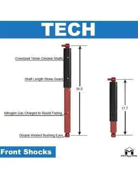 RockSport Long Travel Shocks, JL (Front/Rear) or JT (Front), Pair