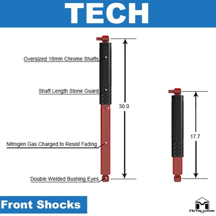 Para Amortyzatorów Rocksport do Wrangler JL JLU przód i tył 2,5"-5"  1068 METALCLOAK - ujęcie 5