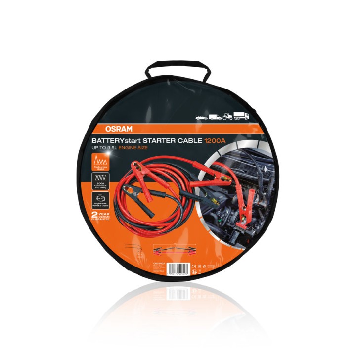 Kable Rozruchowe OSRAM 1200A 5M Powlekane miedzią Aluminium Osram