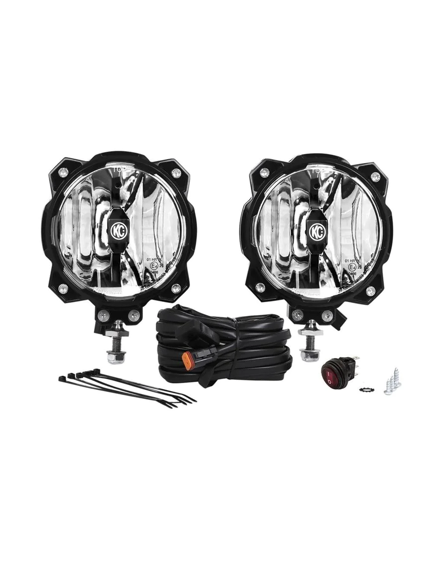 6" Pro6 Gravity® LED - System 2 świateł - SAE/ECE - Światła drogowe 20 W KC hilites