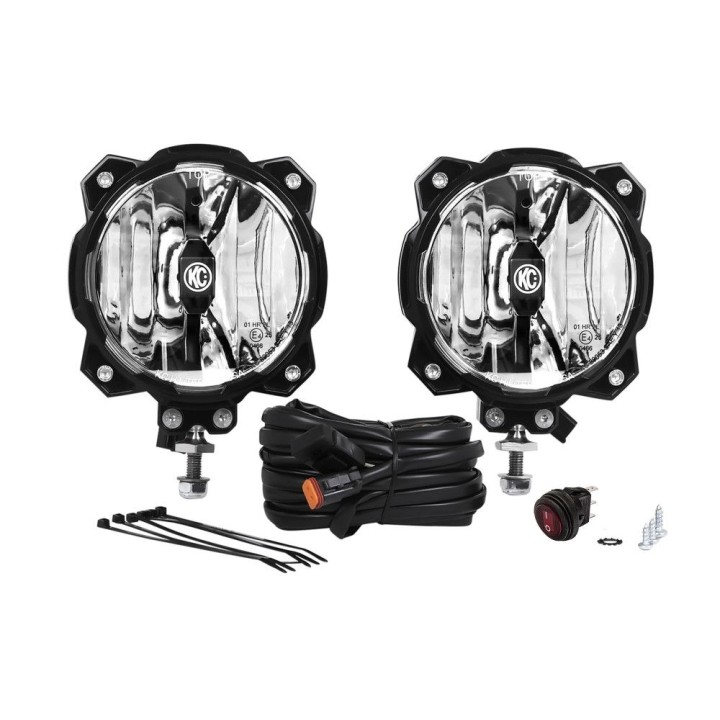 6" Pro6 Gravity® LED - System 2 świateł - SAE/ECE - Światła drogowe 20 W KC hilites