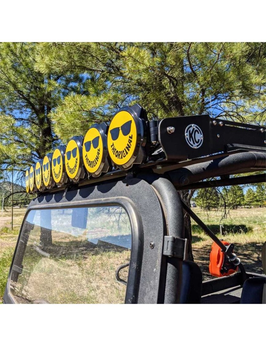 6" Pro6 Gravity® Light cover - Smiley Face Yellow / Black KC Logo