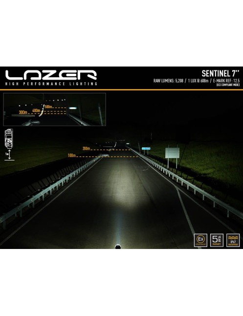 LAZER Sentinel 7" - okrągła lampa LED