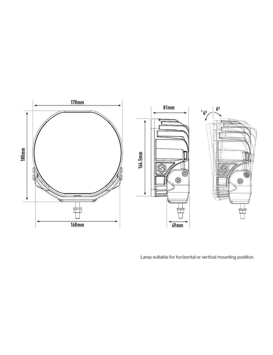 LAZER Sentinel 7" - okrągła lampa LED