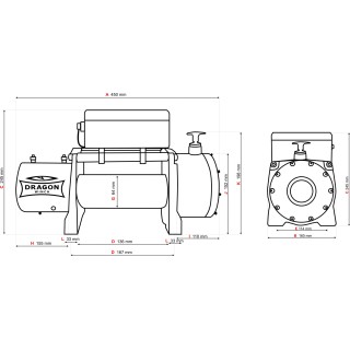 Dragon Winch DWM 10000 HD Wyciągarka 12V - ujęcie 2