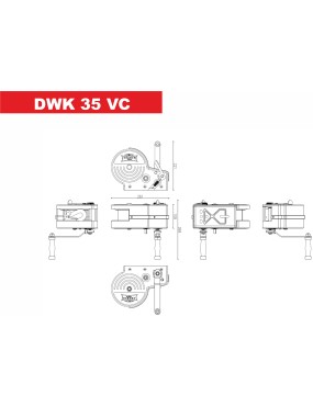 DWK 35 VCP wyciągarka korbowa ( z obudową) pas/lina