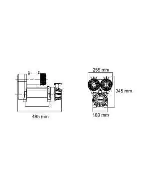 Winch Escape EVO 10000 lbs [4536 kg] TWIN MOTOR with synthetic rope