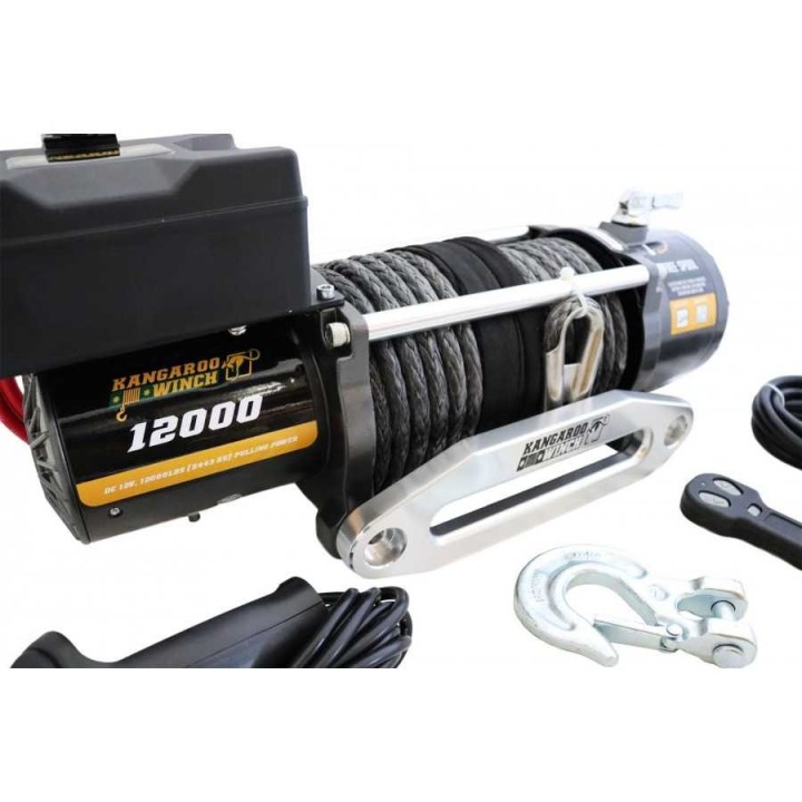 Wyciągarka Kangaroowinch K12000 24V z Liną Syntetyczną - ujęcie 2
