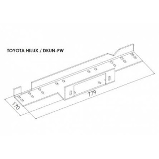 Płyta montażowa wyciągarki - Toyota Hilux (2005 - 2011 - 2015) STEELER