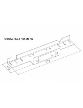 Płyta montażowa wyciągarki - Toyota Hilux (2005 - 2011 - 2015)