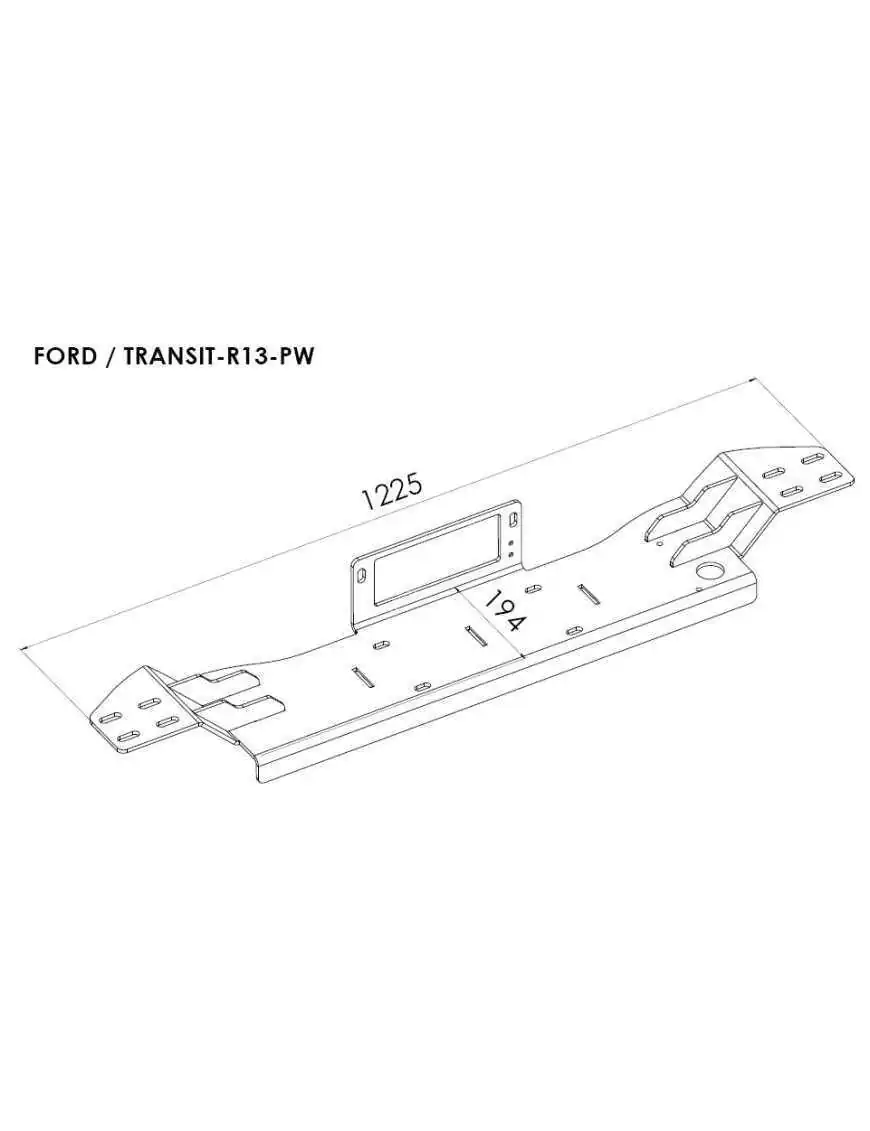 Mounting plate for winch - Ford Transit (2014 - 2019)