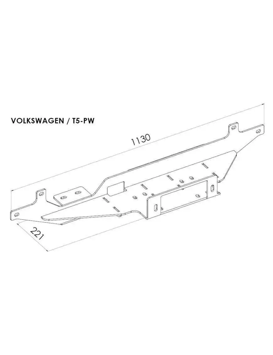 Mounting Plate for Winch - Volkswagen T5 (2003 - 2015)