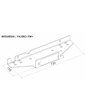 Płyta montażowa wyciągarki - Mitsubishi Pajero (2015 -)