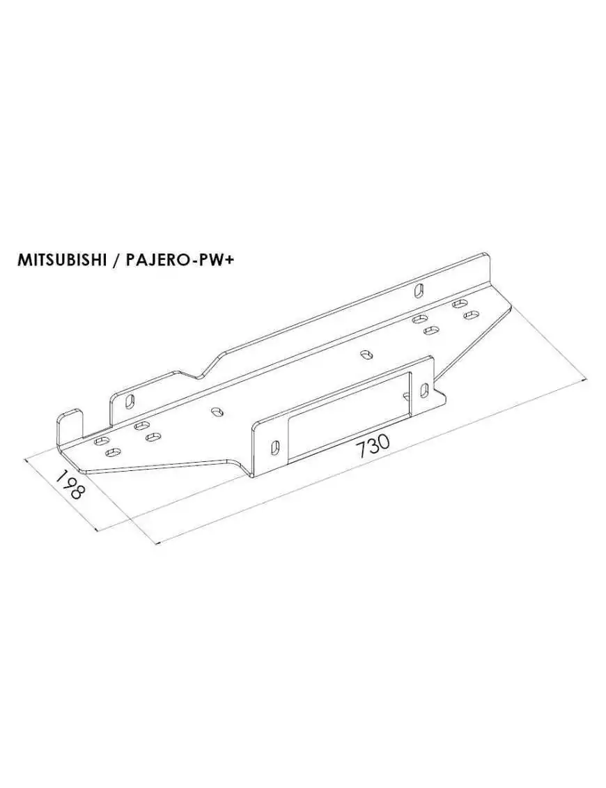 Winch Mounting Plate - Mitsubishi Pajero (2015 -)