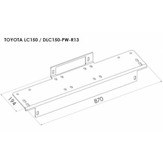 Płyta montażowa wyciągarki - Toyota Land Cruiser 150 (2013 - 2017) STEELER