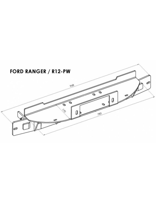Płyta montażowa wyciągarki - Ford Ranger (2012 - 2016)