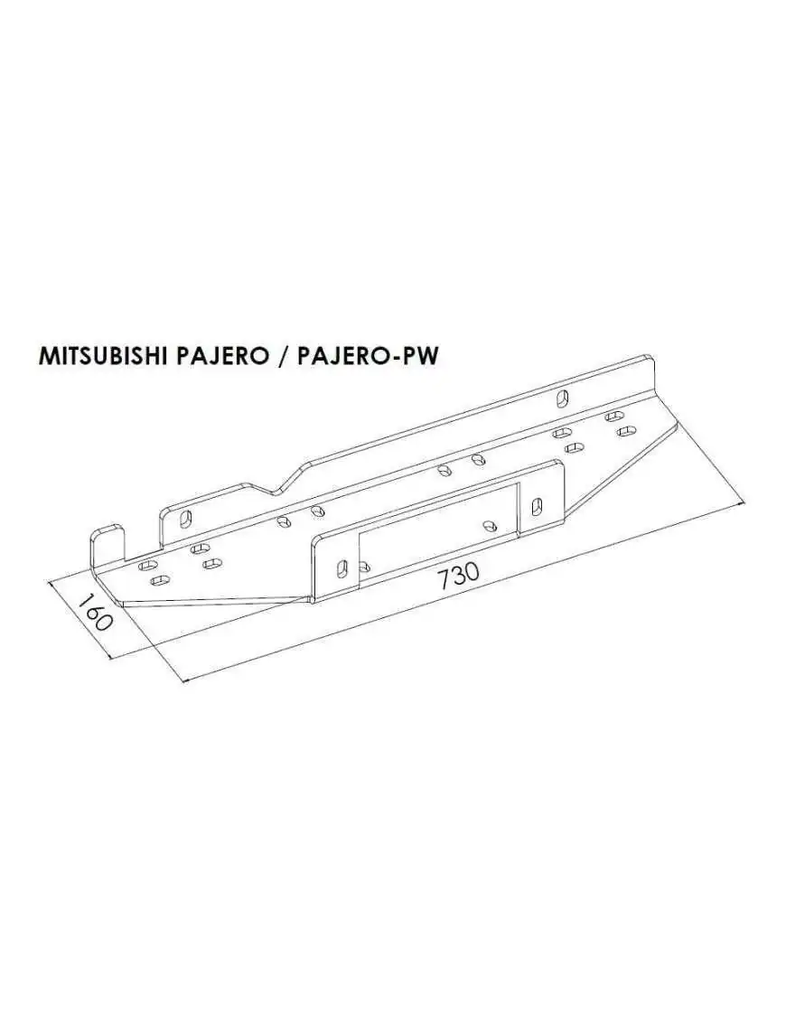 Winch Mounting Plate - Mitsubishi Pajero (2007 - 2015 -)