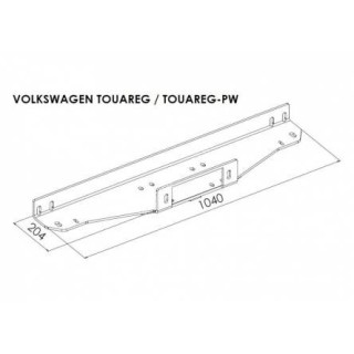 Płyta montażowa wyciągarki - Volkswagen Touareg (2010 -) STEELER