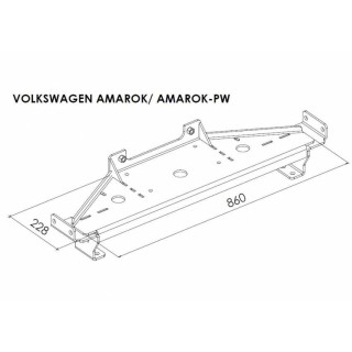 Płyta montażowa wyciągarki - Volkswagen Amarok (2009 - 2016) STEELER