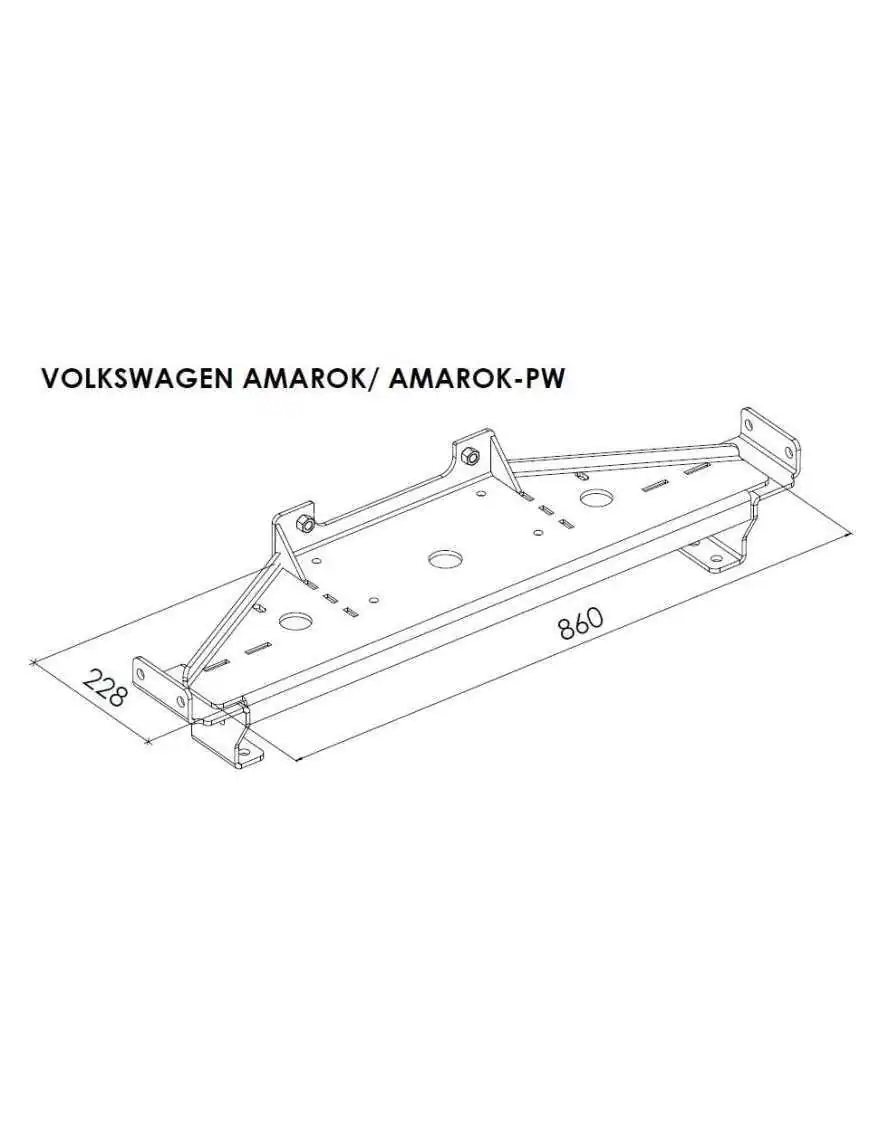 Płyta montażowa wyciągarki - Volkswagen Amarok (2009 - 2016)