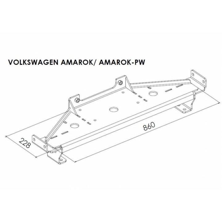 Płyta montażowa wyciągarki - Volkswagen Amarok (2009 - 2016) STEELER