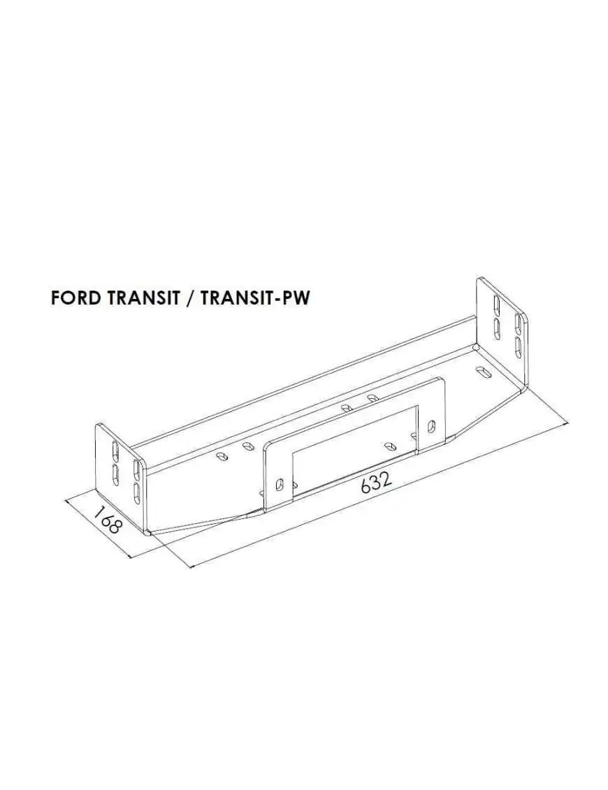 Płyta montażowa wyciągarki - Ford Transit (2006 - 2012) | Szekla4x4.pl