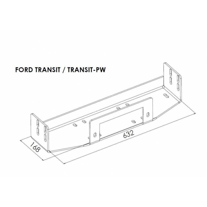 Płyta montażowa wyciągarki - Ford Transit (2006 - 2012) STEELER