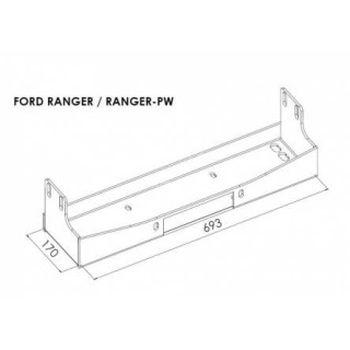 Płyta montażowa wyciągarki - Ford Ranger (2007 - 2012) STEELER
