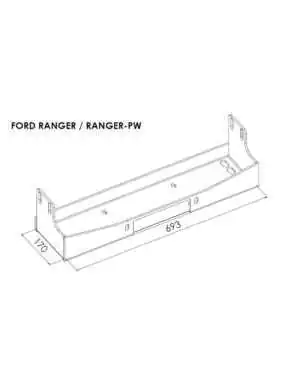 Mounting Plate for Winch - Ford Ranger (2007 - 2012)