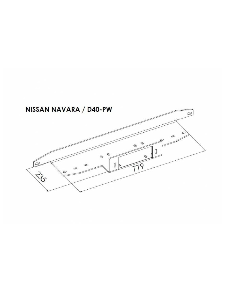 Płyta montażowa wyciągarki - Nissan Navara (2005 - 2010)