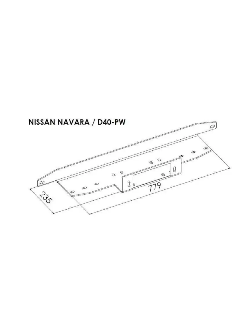 Płyta montażowa wyciągarki - Nissan Navara (2005 - 2010) | Szekla4x4.pl