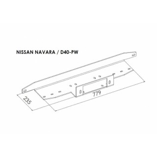 Płyta montażowa wyciągarki - Nissan Pathfinder (2005 - 2010) STEELER