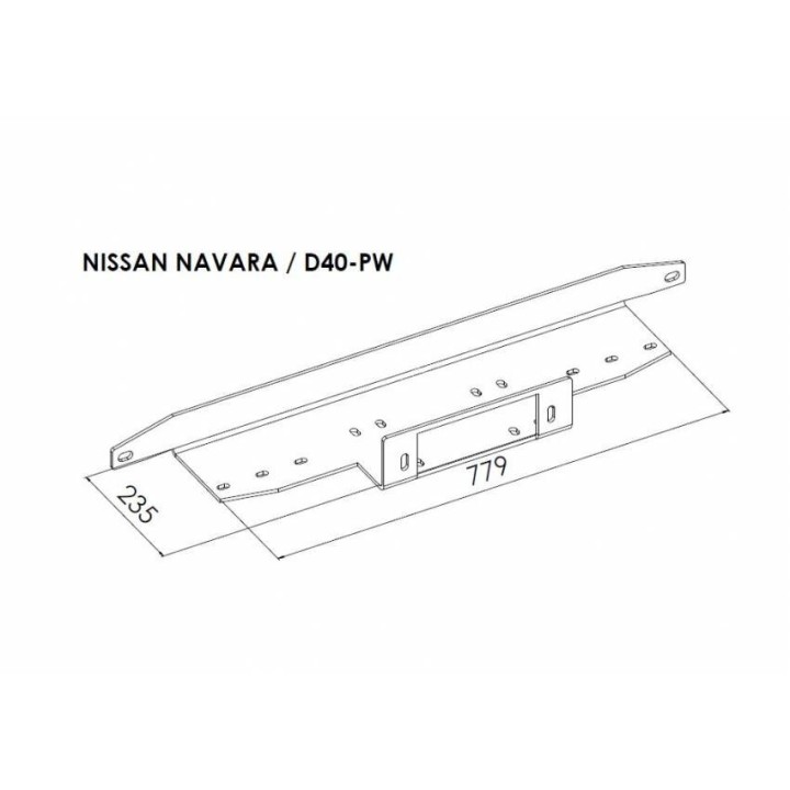 Płyta montażowa wyciągarki - Nissan Pathfinder (2005 - 2010) STEELER