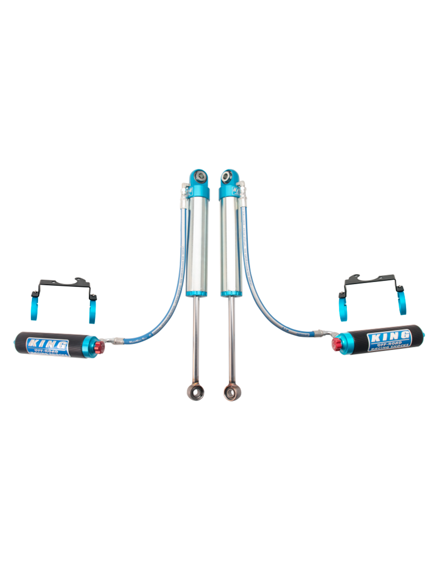King Shocks 97+ Nissan Patrol Y61 Rear 2.5 Dia Shock Remote Fin Res 3-5in Lift w/Adj/Brkt (Pair)