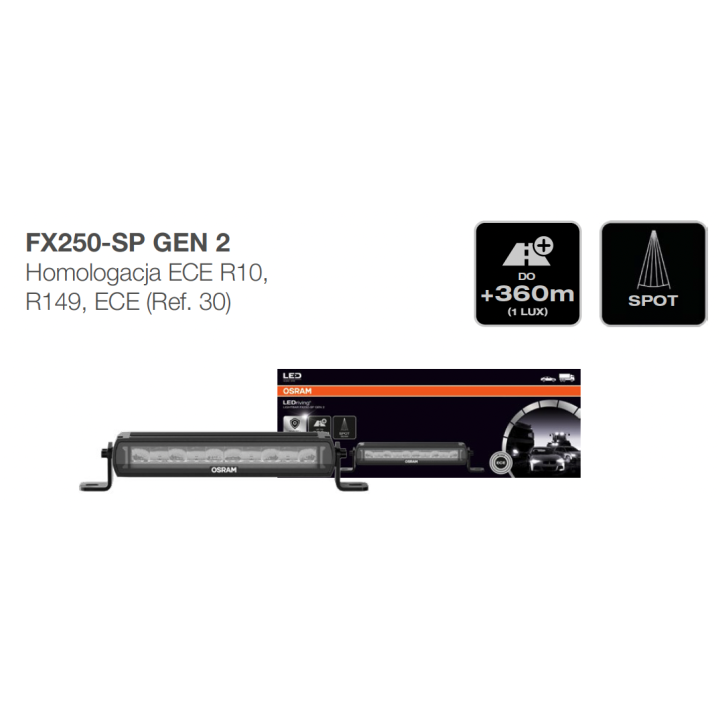Lightbar FX250-SP GEN 2 Ledbar Panel Osram - ujęcie 9