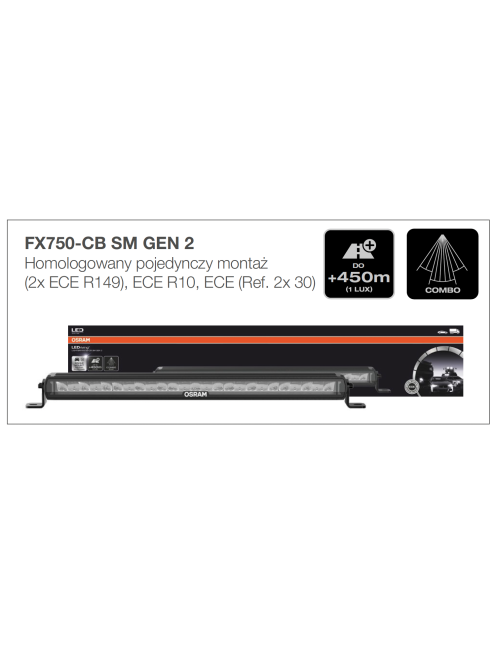 Lightbar FX750-CB SM GEN 2 Osram 69cm 5990 lm ECE