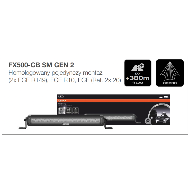 Lightbar FX500-CB SM GEN 2 Panel Led OSRAM - ujęcie 13