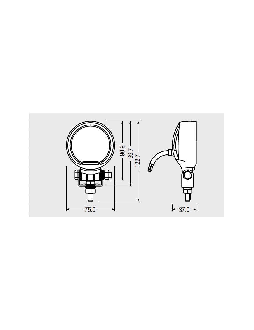 Round WL VX80-WD Lampa robocza Osram