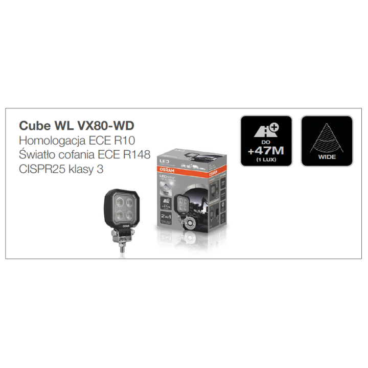 Cube WL VX80-WD Osram Lampa robocza - ujęcie 10